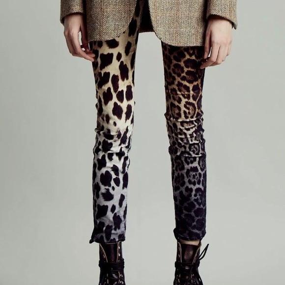 R13 Boy skinny leopard jeans. SIZE 25 - Picture 6 of 13